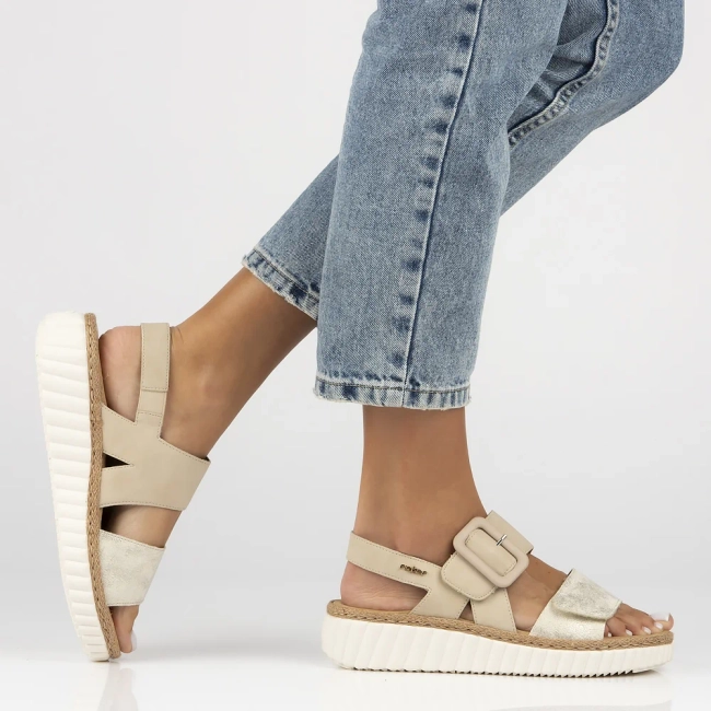 Sandals Rieker 69260-60 beige