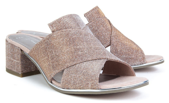 Klapki Marco Tozzi 2-27222-32 592 Rose Metallic