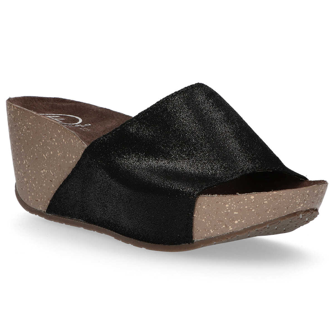 Skórzane klapki Filippo DK1263/20 BK czarne