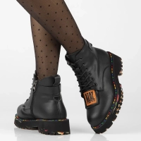 Skórzane botki Artiker 55C0516 czarne