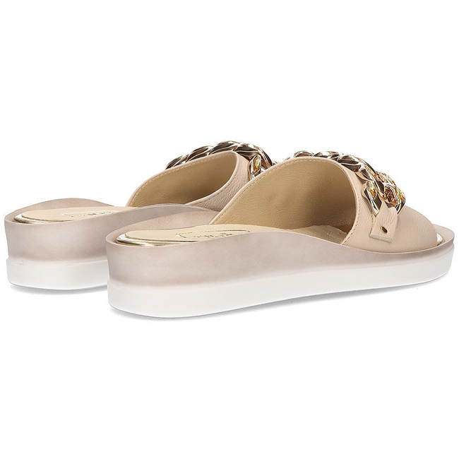 Leather flip-flops Filippo 105 beige