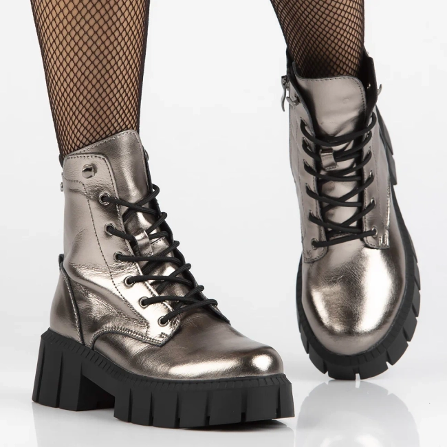 Leather boots Filippo DBT6438/24 GN gun metal