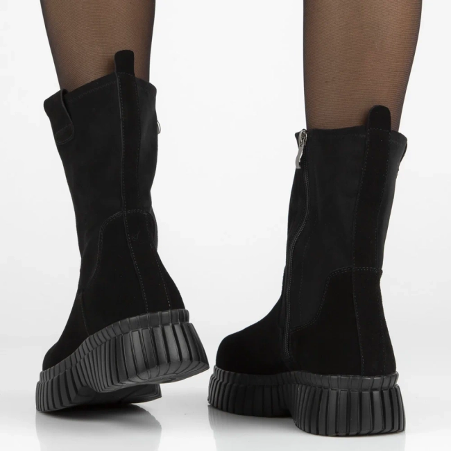 Leather ankle boots Filippo DBT7163/25 BK SU black