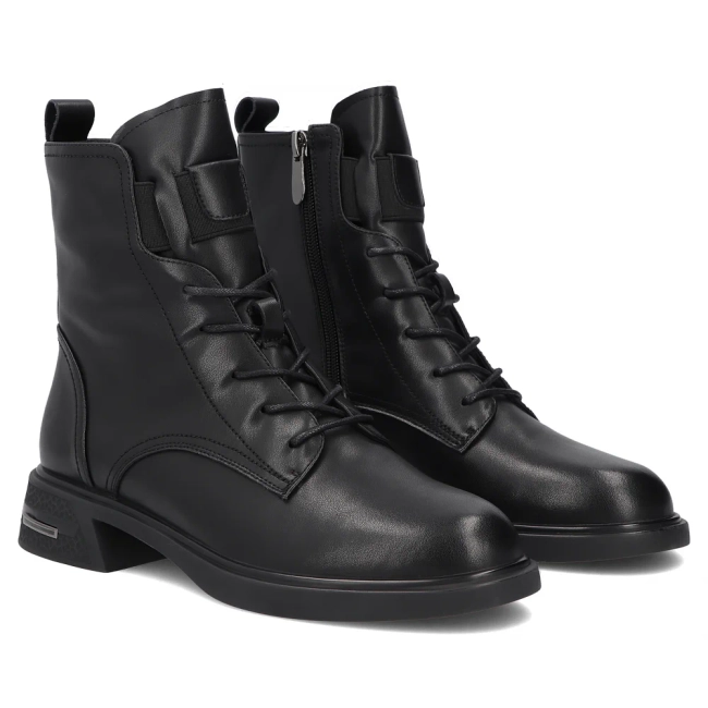 Skórzane botki Filippo DBT8129/26 BK czarne