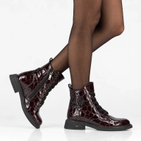 Leather ankle boots Filippo DBT7965/26 BG CR burgundy