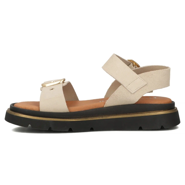 Skórzane sandały Yokono YAMBRE-251 SERRAJE CRUDO beżowe