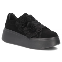 Skórzane sneakersy Filippo DP8113/26 BK czarne