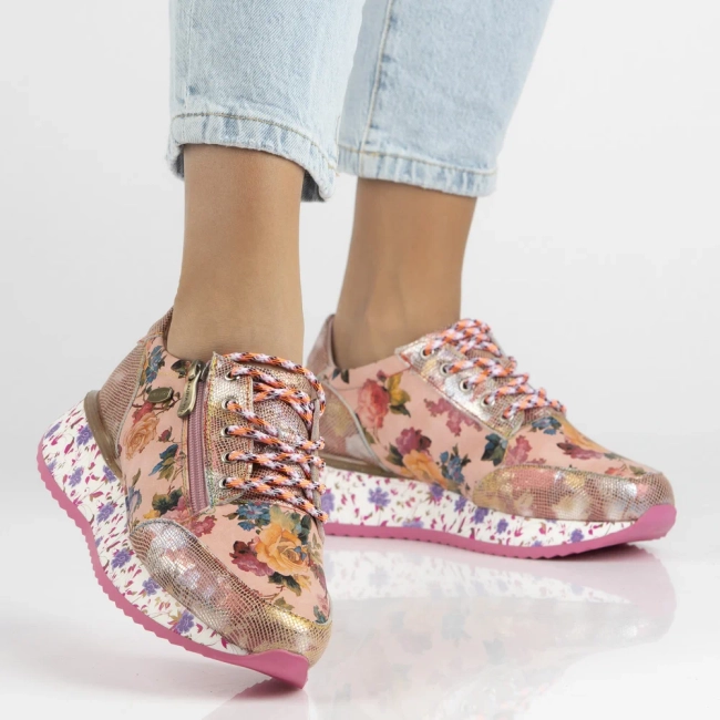 Leather sneakers Laura Vita delphine 06 cerise pink