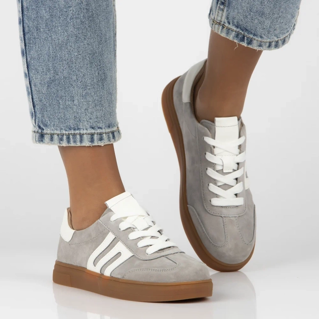 Leather sneakers Filippo DP6742/25 GR grey