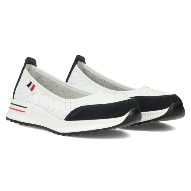 Leather shoes Filippo DP6134/25 WH NV white-navy