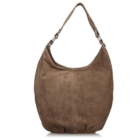 Handbag Toscanio Hobo Suede A284 dark beige