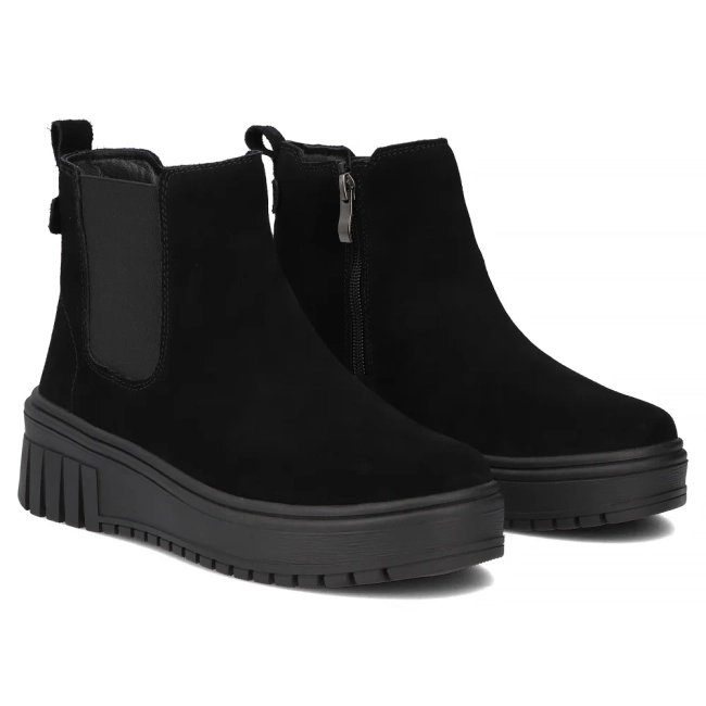 Leather ankle boots Filippo DBT7279/25 BK black