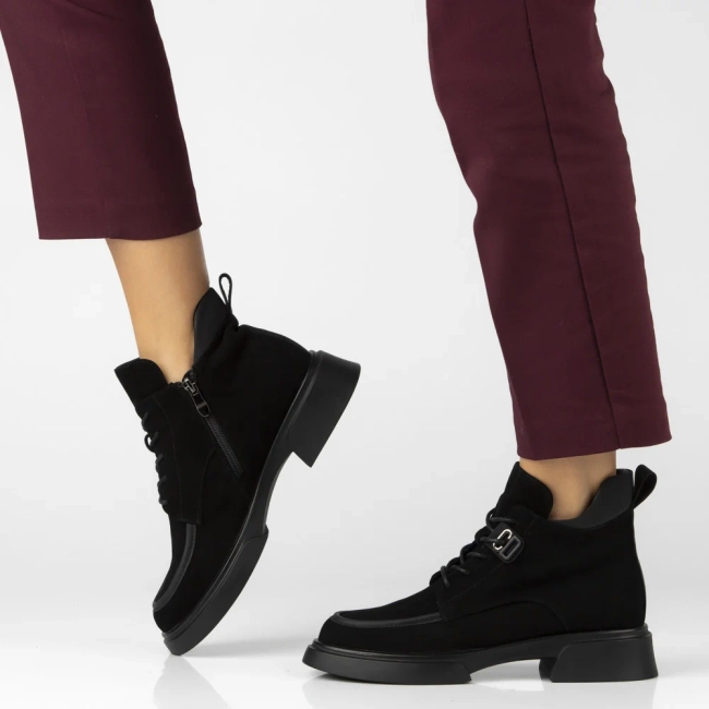 Leather ankle boots Filippo DBT7381/25 BK black