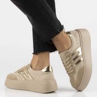 Leather sneakers Filippo DP7289/25 BE GO beige