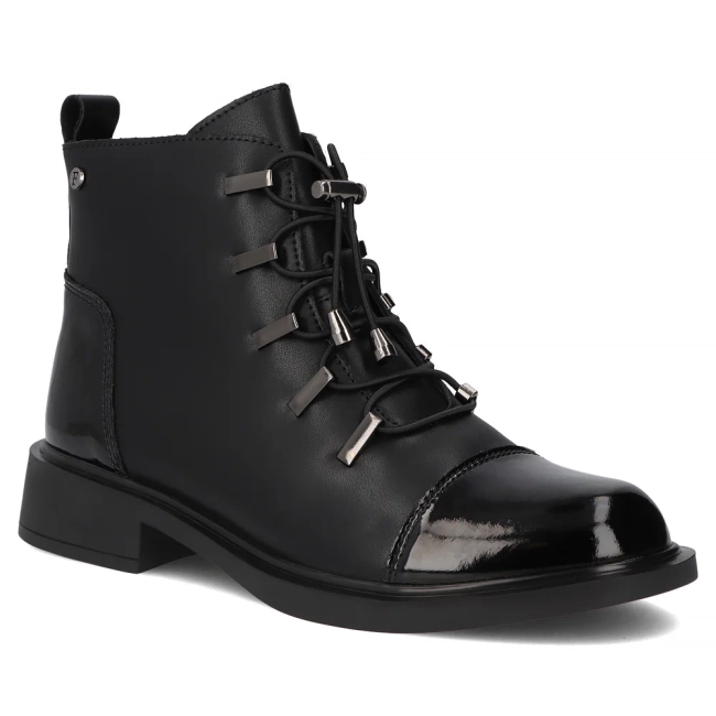 Leather ankle boots Filippo DBT7154/25 BK black