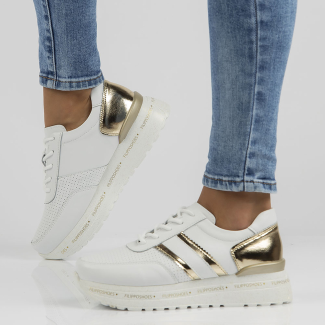 Leather Sneakers Filippo DP368/22 WH white