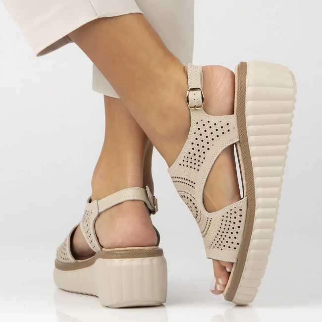 Leather sandals Filippo DS6819/25 BE beige