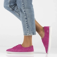 Skórzane półbuty Filippo DP6013/24 FH różowe