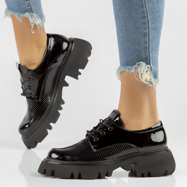 Leather shoes Filippo DP3909/22 BK black