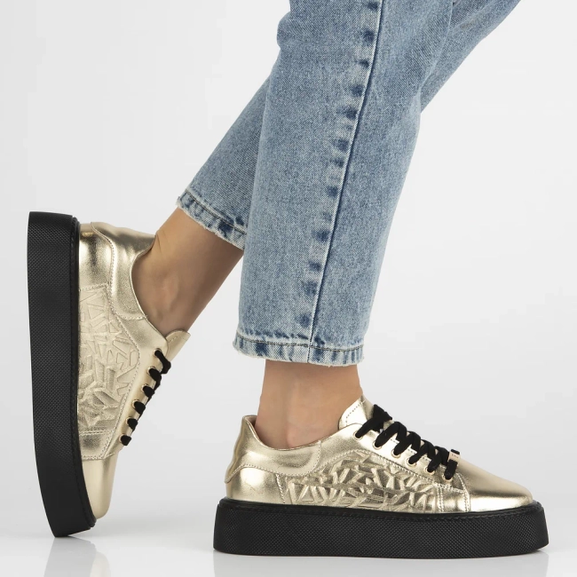 Leather sneakers Filippo DP6119/26 GO gold