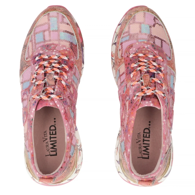 Leather sneakers Laura Vita delphine 07 cerise pink