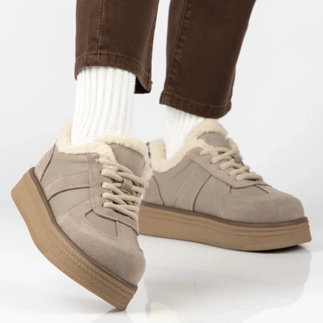 Skórzane sneakersy Filippo DP7948/26 BE beżowe