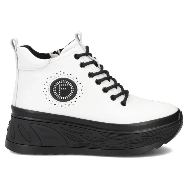 Leather platform ankle boots Filippo DBT8003/26 WH white