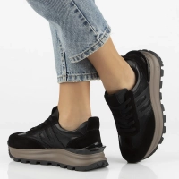 Leather sneakers Filippo DP7408/25 BK black