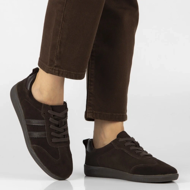 Skórzane sneakersy Filippo DP8286/26 D BR brązowe