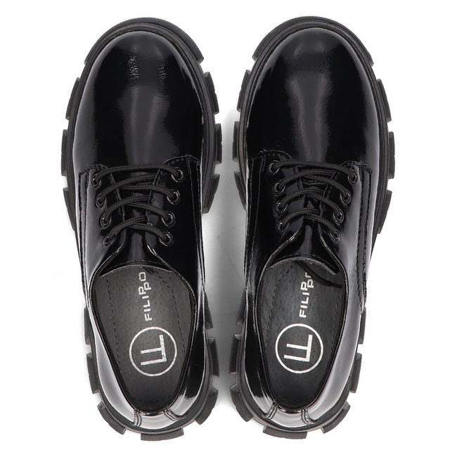 Leather shoes Filippo DP3153/22 BK black