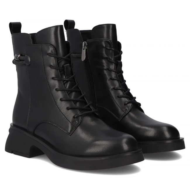 Leather ankle boots Filippo DBT7453/25 BK black