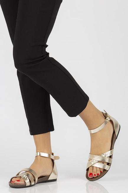 Leather sandals Filippo 40225 gold