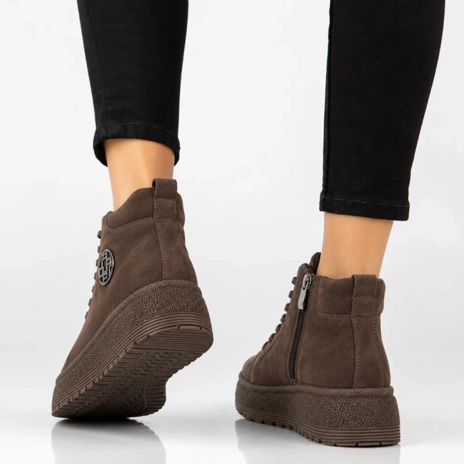 Leather platform ankle boots Filippo DBT8090/26 D BR brown