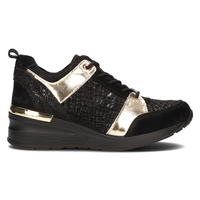 Leather sneakers Filippo DP3170/21 BK black gold