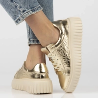 Leather sneakers Filippo DP7001/25 GO gold