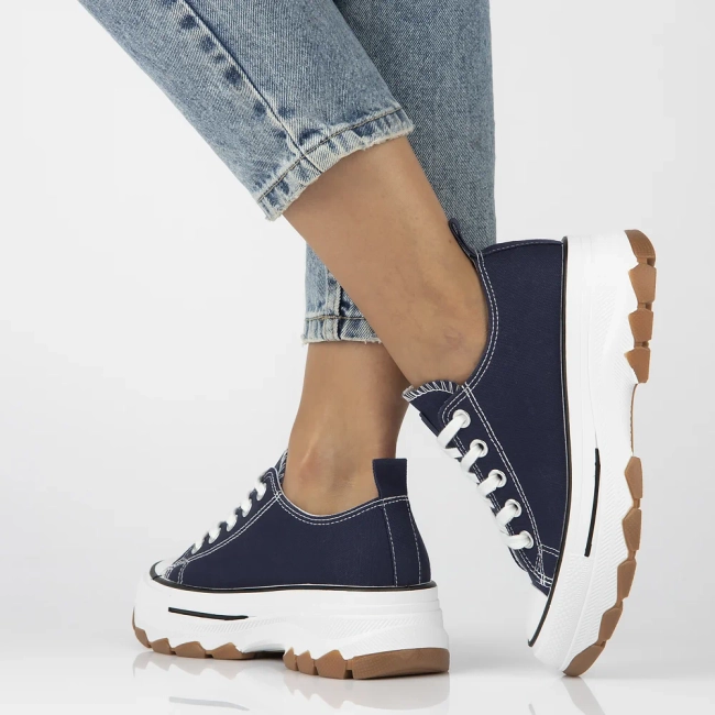 Trampki News 24SP26-6737 granatowe