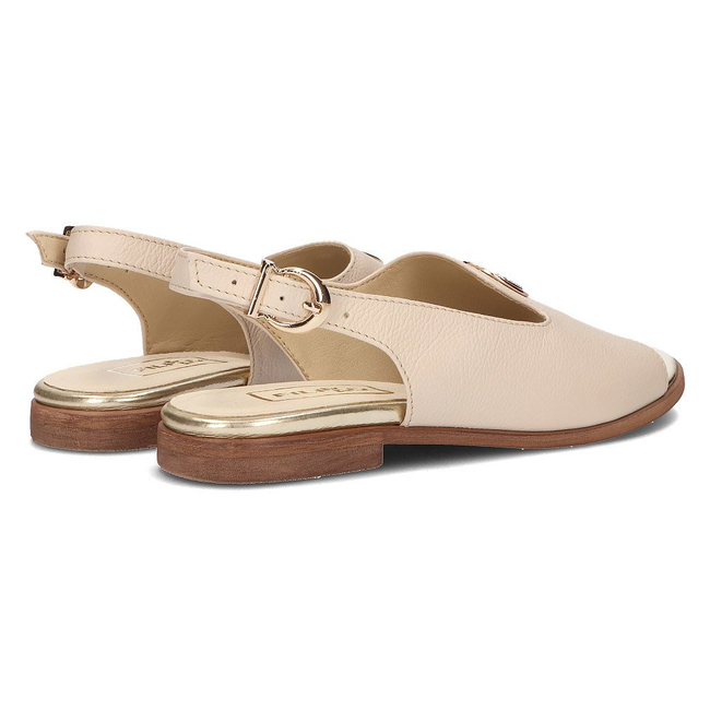 Skórzane sandały Filippo 116 beżowe