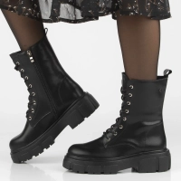 Skórzane botki typu workery Filippo DBT4759/25 BK czarne