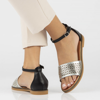 Sandals Filippo DS2102/21 SI BK black silver