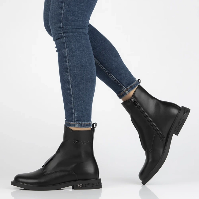 Leather ankle boots Filippo DBT6527/24 BK black