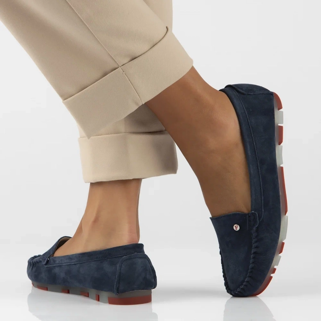 Leather loafers Filippo DP2037/25 NV RD navy