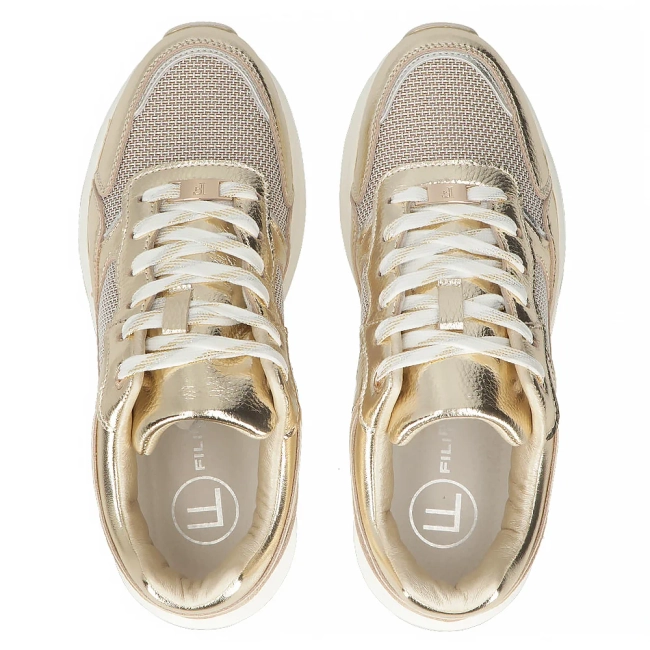Skórzane sneakersy Filippo DP6723/25 GO złote