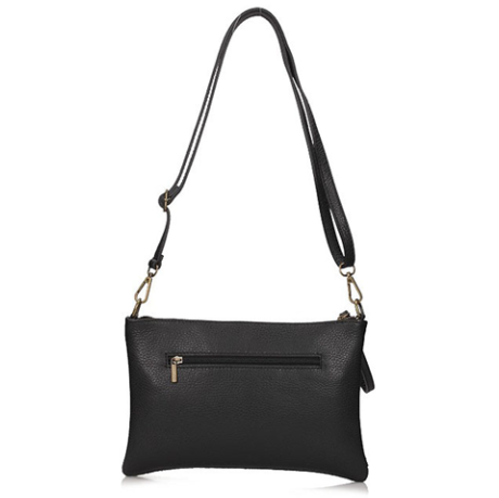 Handbag Toscanio Suede Messenger Bag Braided C87 black