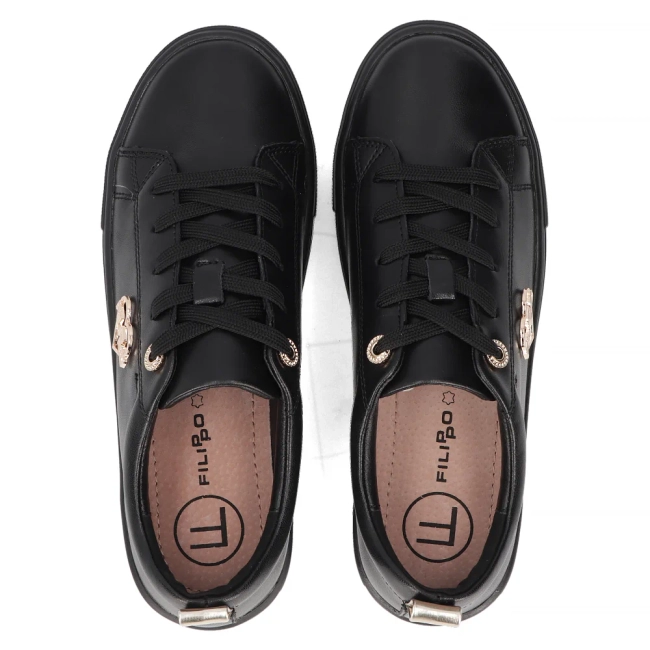 Leather shoes Filippo DP3533/25 BK H black