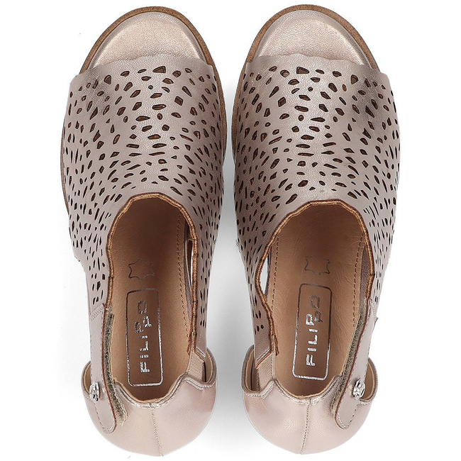 Wedge sandals Filippo DS2074/21 GO gold