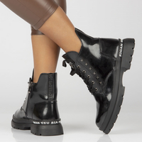 Leather boots Filippo DBT3063/22 BK black