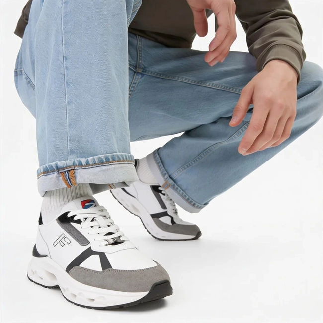 Leather Sneakers Filippo MSP7833/26 WH GR white