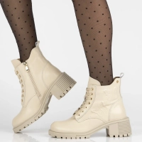 Leather ankle boots Filippo DBT7133/25 BE beige