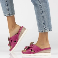 Leather flip-flops Artiker 52C0506 pink