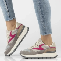 Skórzane sneakersy Filippo DP7070/25 GR szare